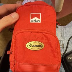 Marlboro bag with canon camera