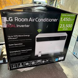 LG 23,500 BTU 230/208V Window Air Conditioner Cools 1450 Sq. Ft. with Dual Inverter, Wi-Fi Enabled and Remote in White
