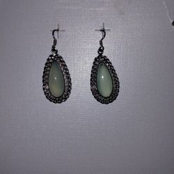 Vintage Chalcedony Earrings 