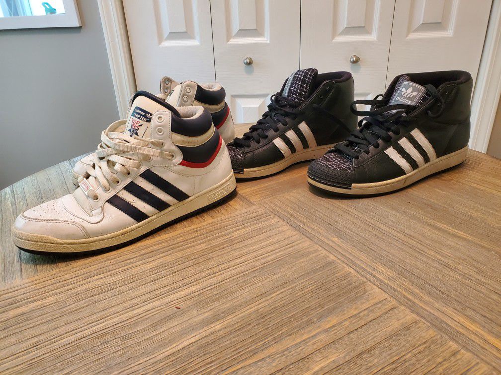 2 Pairs Adidas Men's Shoes / Sneakers Size 10.5-11
