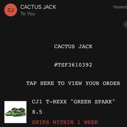 Brand New Nike / Cactus Jack T-Rexx size 8.5