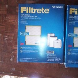 Filtrete 0412564 Plug-In Hepa Media Replacement Filter Air Purifier - White