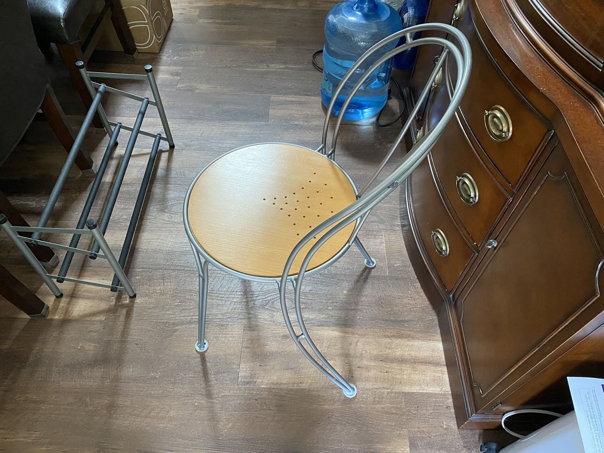 Metal Chair With Wood Seat