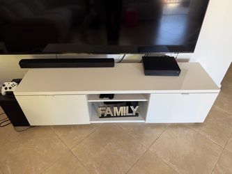 Modern White TV Stand / Entertainment Center
