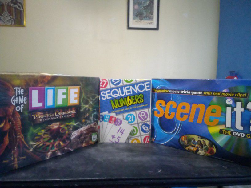 Board Games: LIFE, SEQUENCE #, SCENE