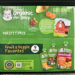 Gerber Organic Fruit & Veggies Pouches