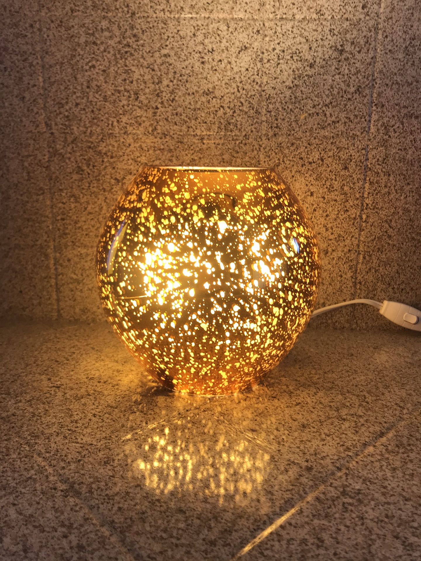 warm table lamp