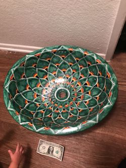 Ceramic sink hand made