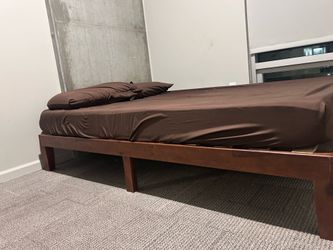 bed frame and duvet cover