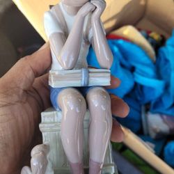 Lladro Figurine "Exam Day" #5250 - Black Legacy Boy w/Books