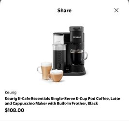 Keurig Coffee Machine w/Frother