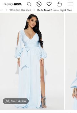 Baby blue fashion nova dress