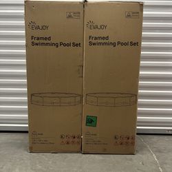 EVAJOY 12ft x 30in Metal Frame Swimming Pool