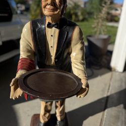 LM Treasures Butler Old Man Prop Restaurant Decor Resin Statue