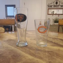 Chicago Bears beer glasses