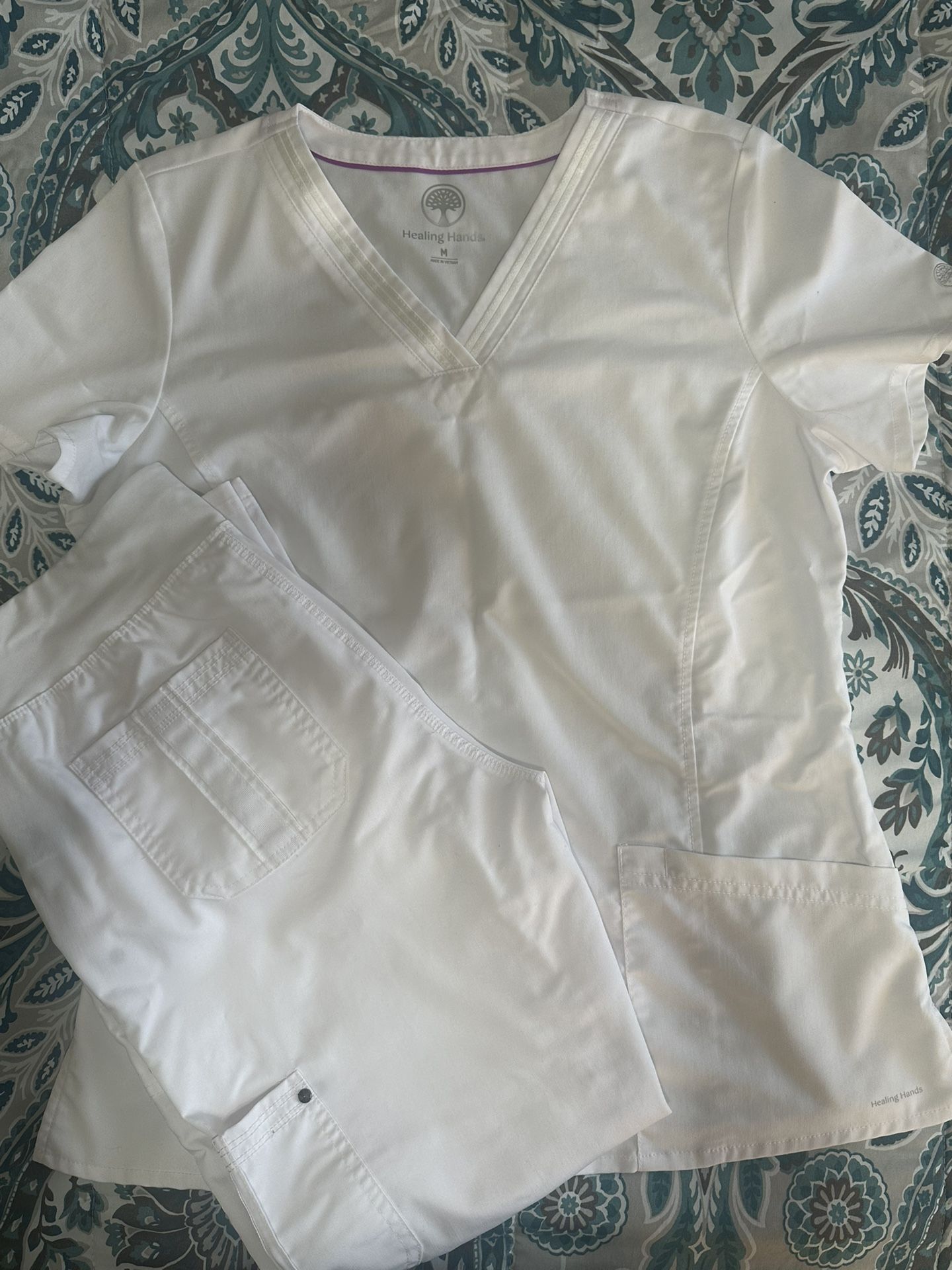White Healing Hands Scrubs