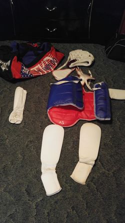 Tae Kwan do equipment.