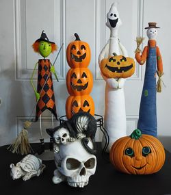 Halloween Decorations, Some Vintage -  2 items light up by batteries- 7 items in all