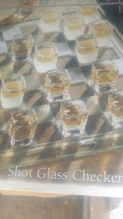 Shot glass checkers
