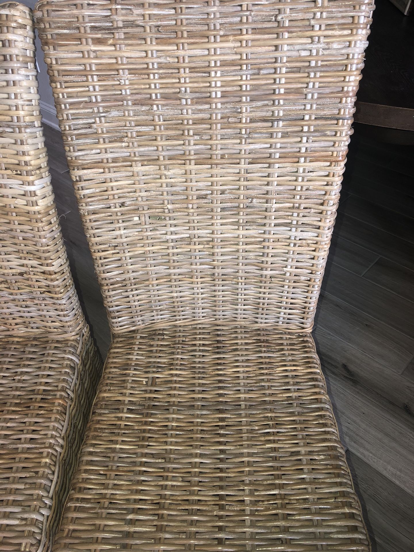 4 Rattan Dining Chairs Pier 1 Kubu Chairs In Natural for Sale in