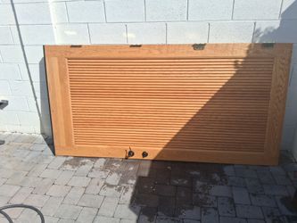 Large Wood Louvered Door solid
