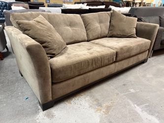JONATHAN LOUIS Taupe Fabrice Flare Arm Reversible Cushion Sofa