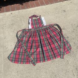 Vintage Handmade Apron With White Ruffles