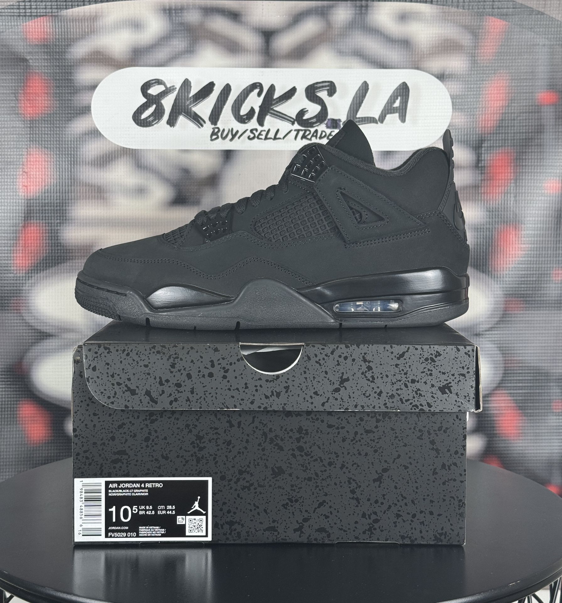 Jordan 4 Retro Black Cat Size10.5men