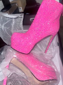 Glitter Platform Boots
