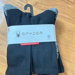 NWT spyder men’s crew socks 6 pairs 