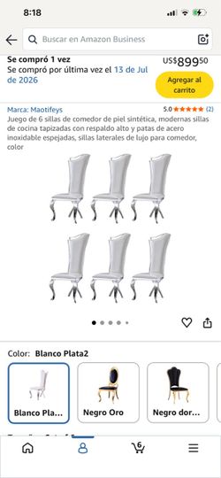 Juegos de 6 sillas modernas