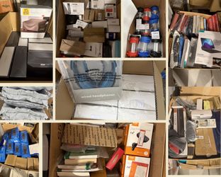 🚨🚨Massive lot of NEW and open box electronics, wireless keyboards house hold items and more !! All sold together!! Over 2+ pallets wo