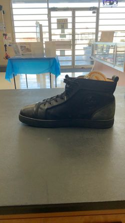 Black Leather High-Top Sneaker Christian Louboutin