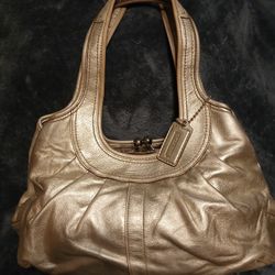 Coach Rare Vintage Metallic Shoulder Bag