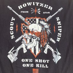Howitzer Patriot MFG Hoodie; Sz Small; Blue; SCOUT Sniper One Shot One Kill; NWOT