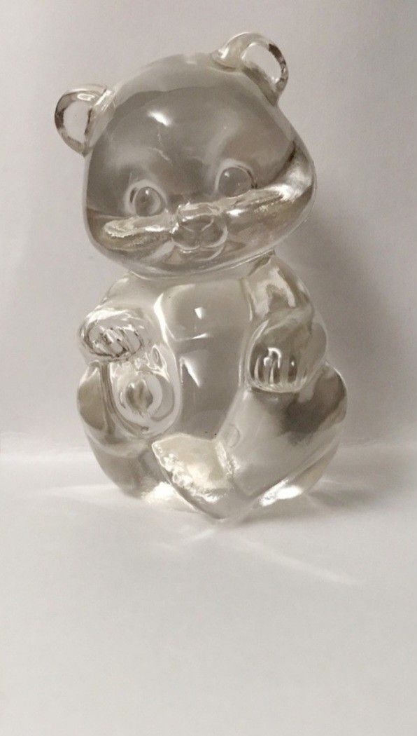 Fenton Glass Bear - Manganese