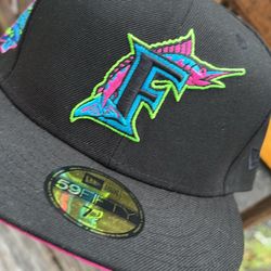 Miami Marlins Fitted Hat Size 7 1/2