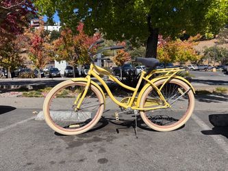 Nel Lusso Yellow Huffy Cruiser Bike