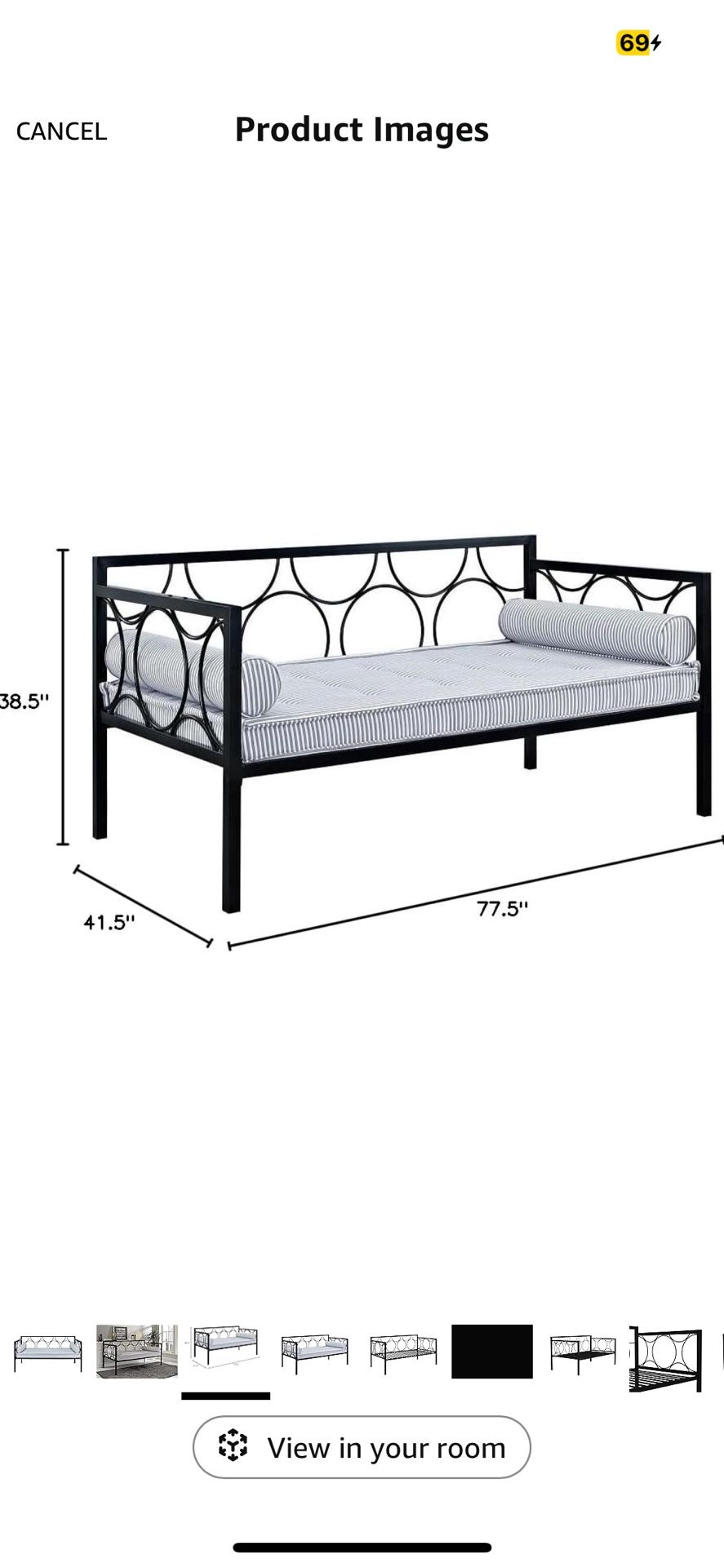 black metal daybed