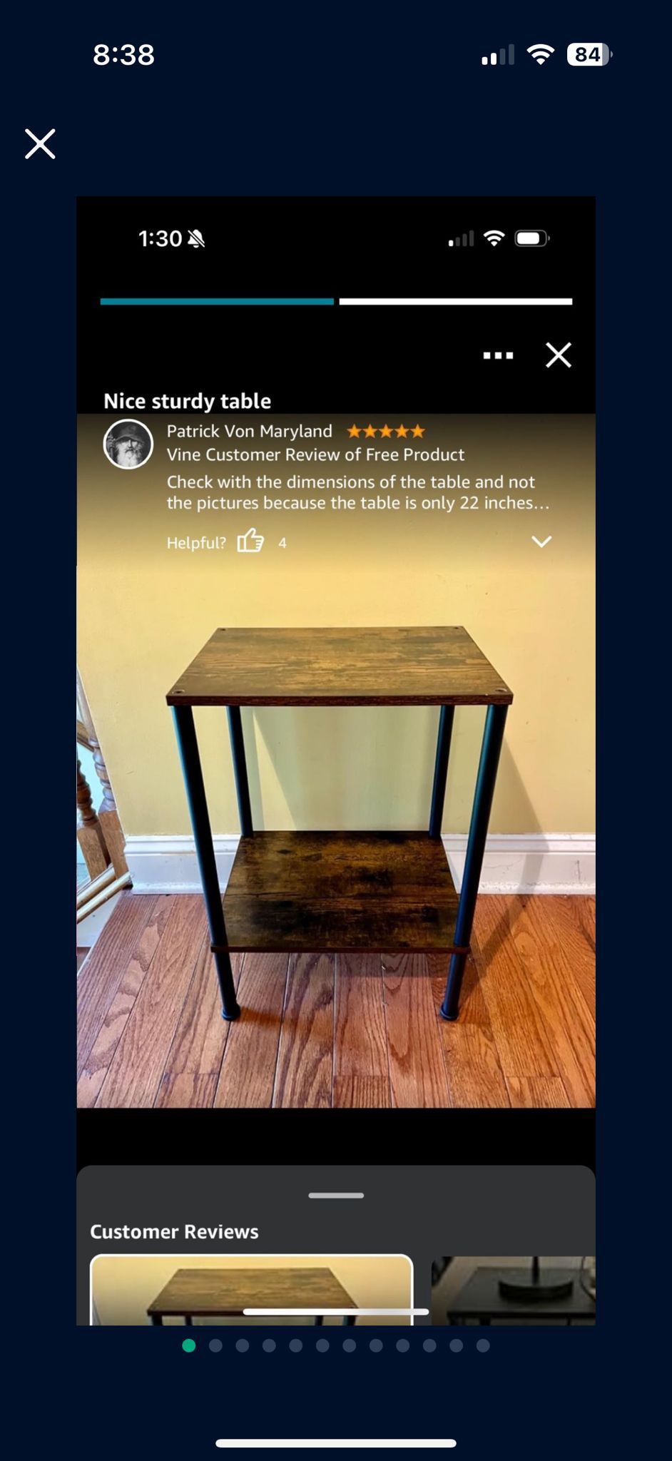 2-Tier End Table Small Side Table Nightstand Rustic Brown New sealed packaging Pick up Aldine and broadway Chicago 2 days shipping for 5$ Check