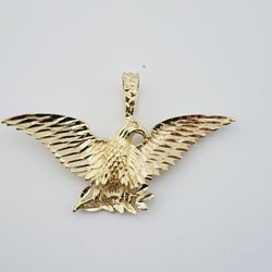 14k gold eagle pendant