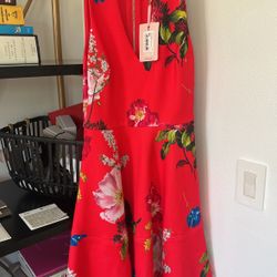 Ted Baker Red Floral Dress-Smal