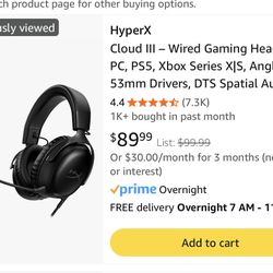HyperX Cloud III Wired Gaming Headset 