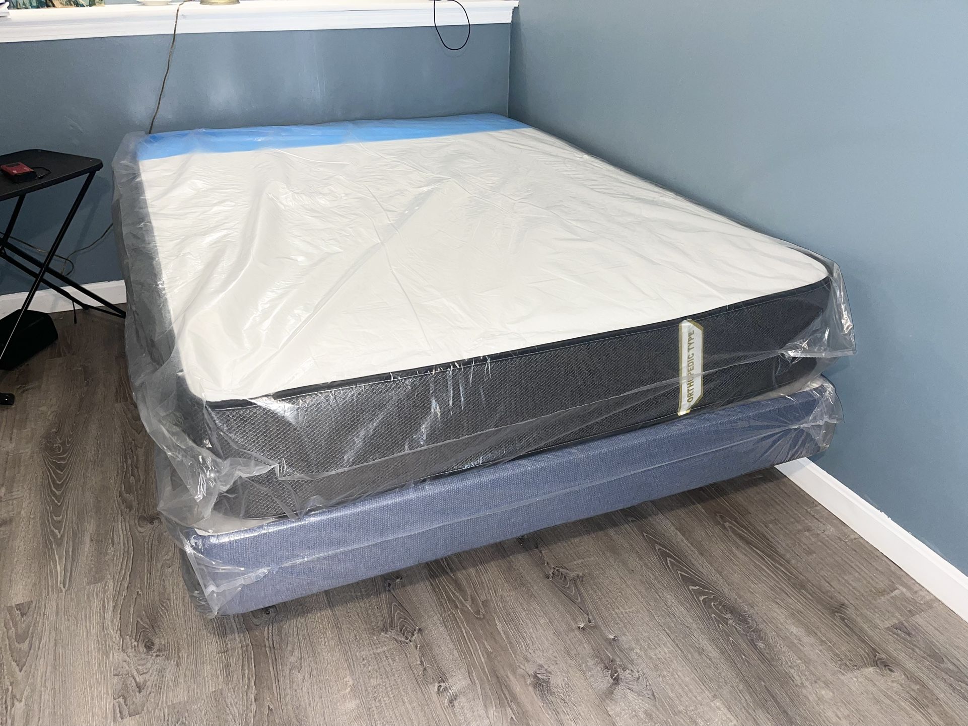 Free Delivery Brand New Queen Size Double Sided Map And Boxspring