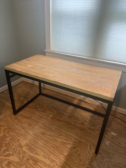 Wood/Metal Desk (50”W x 26”D x 30”H)