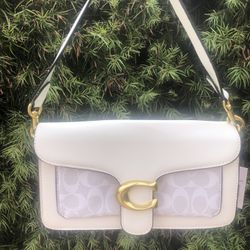 Coach Tabby Shoulder Bag 26 in Chalk White