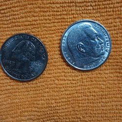 1937 German Coin SILVER   ,LAST 1