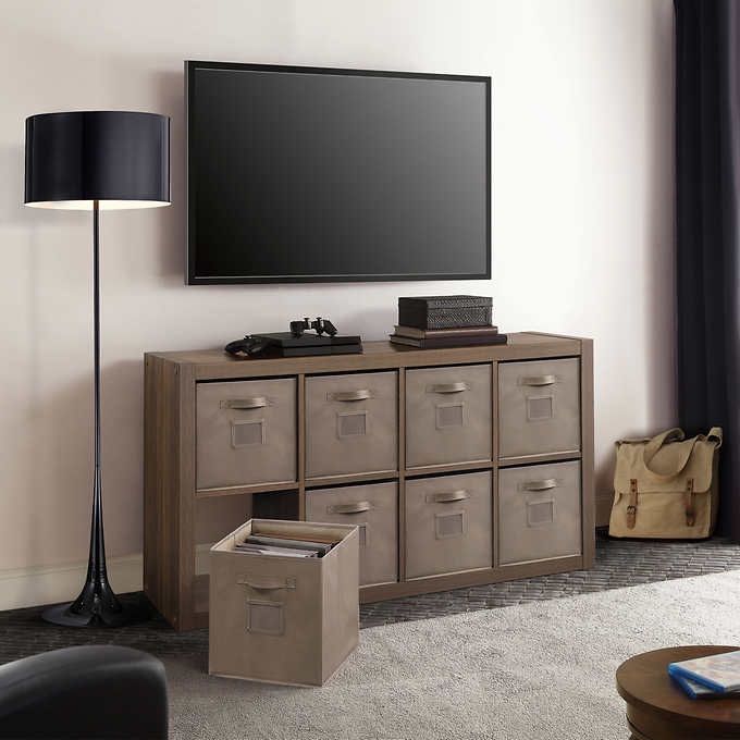 Like New! Assembled O'nin Room Divider with 8 Storage Bins for Sale in