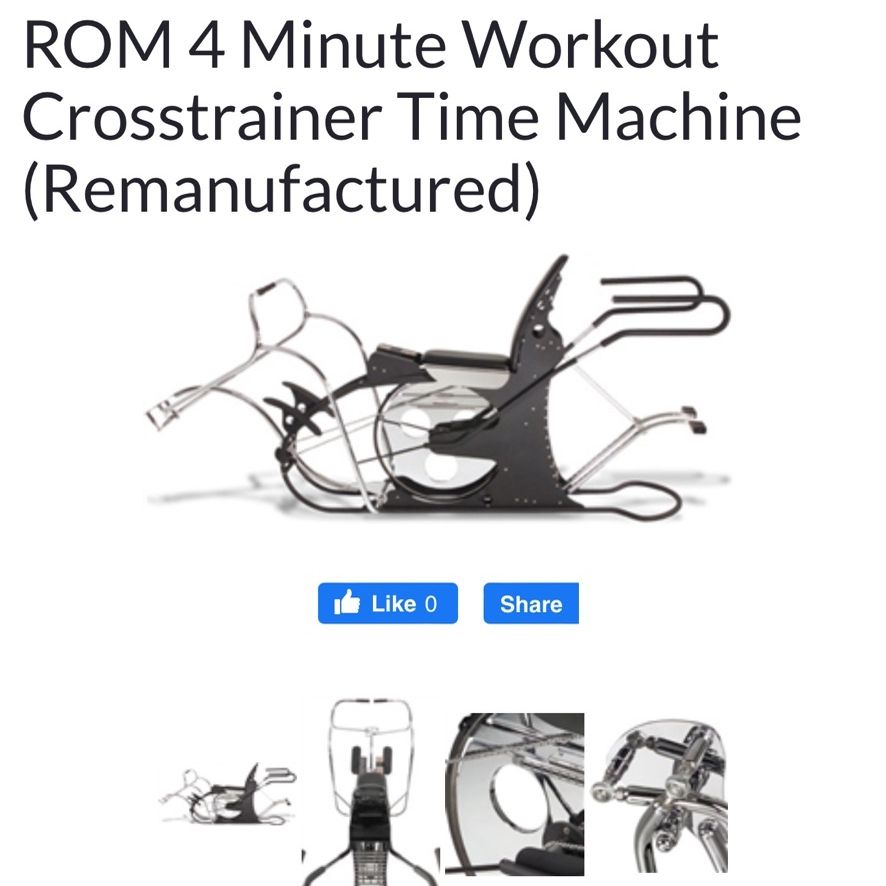 ROM 4 Minute Workout Crosstrainer Time Machine Exercise - Good Condition