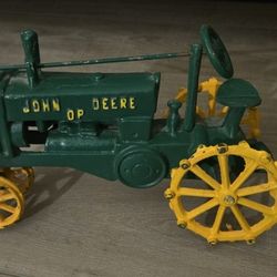  antique iron John Deere tractor